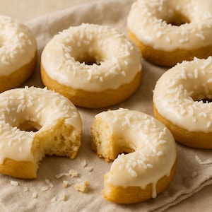 Coconut Donuts Recipe PDF | Easy Baked Donuts | Printable Dessert Idea | Fluffy Coconut Treat | Instant Download | No Fry | Brunch Recipe