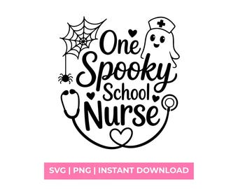 Eine gruselige Schul Krankenschwester SVG, Halloween Krankenschwester Shirt Design