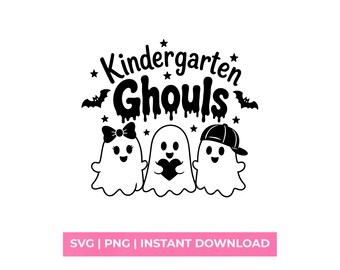 Kindergarten Ghouls SVG, Halloween Classroom Shirt Design