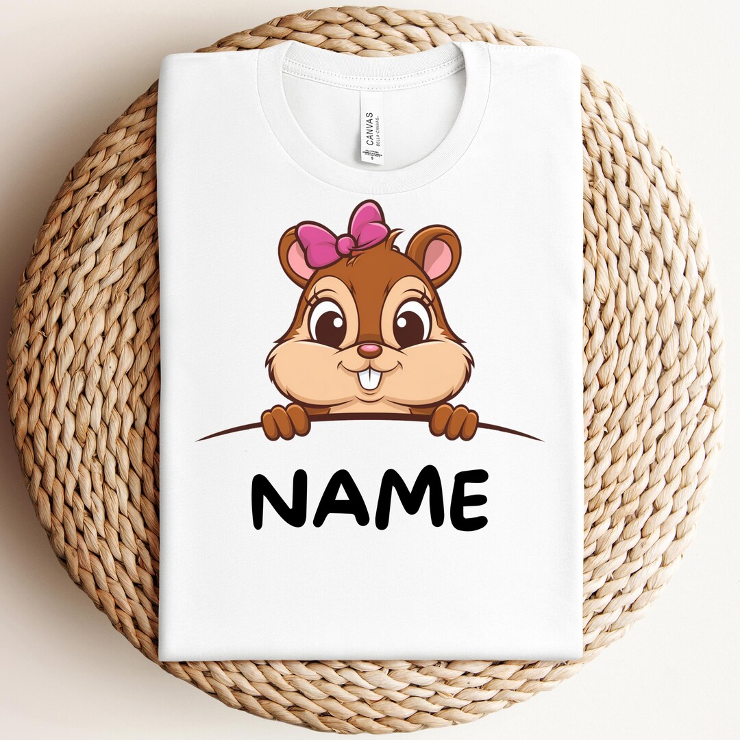 Chipmunk Png, Chipmunk With Pink Bow, Custom Chipmunk Shirt, Chipmunk ...