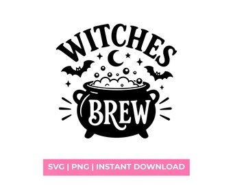 Witches Brew SVG, Cauldron Halloween Shirt Design, Magical Witchy Graphic