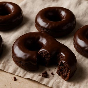 Chocolate Glazed Donuts Recipe PDF | Easy No-Fry Baked Donuts | Quick Breakfast Treat | Printable Dessert Recipe | Instant Download