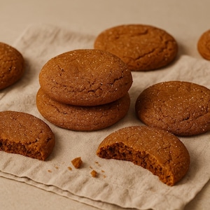 Molasses cookies recipe PDF | Soft and chewy spiced cookie | Classic holiday dessert | Easy printable recipe | Instant download