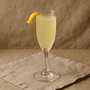 French 75 Cocktail Rezept PDF | Eleganter Champagner Gin Drink | Druckbares Bar-Rezept | Sofort Download für Home-Unterhaltung