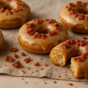Maple Bacon Donuts Recipe PDF | Sweet & Savory Brunch Donut | Printable Breakfast Treat | No Fry | Instant Download | Cozy Morning Idea