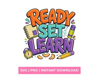 Klaar set leren png retro leraar shirtontwerp terug naar school sublimatieafbeelding