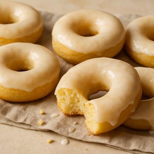 Glazed vanilla donut recipe PDF | Easy oven-baked donuts | Classic breakfast printable | No fry donut recipe | Instant digital download