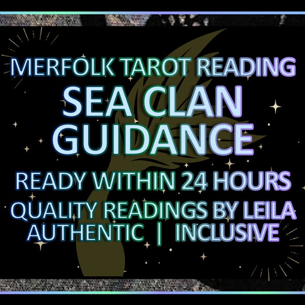 Sea Clan Guidance Merfolk Tarot Reading - Same Day/Next Day - Mermaid, Merman, Merperson, Modern, Alternative, Authentic, Inclusive