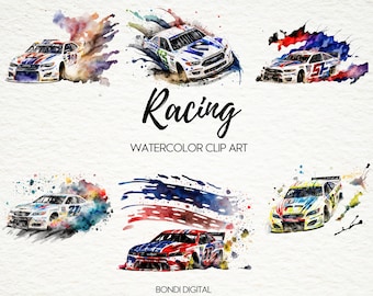 Aquarel Racing Clipart | PNG-indeling voor commercieel gebruik, direct downloaden, 18 transparante afbeeldingen