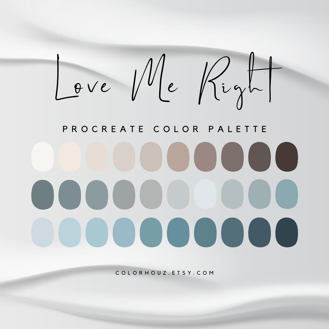 Pastel Digital Planner Color Palette Procreate Color Swatch Etsy
