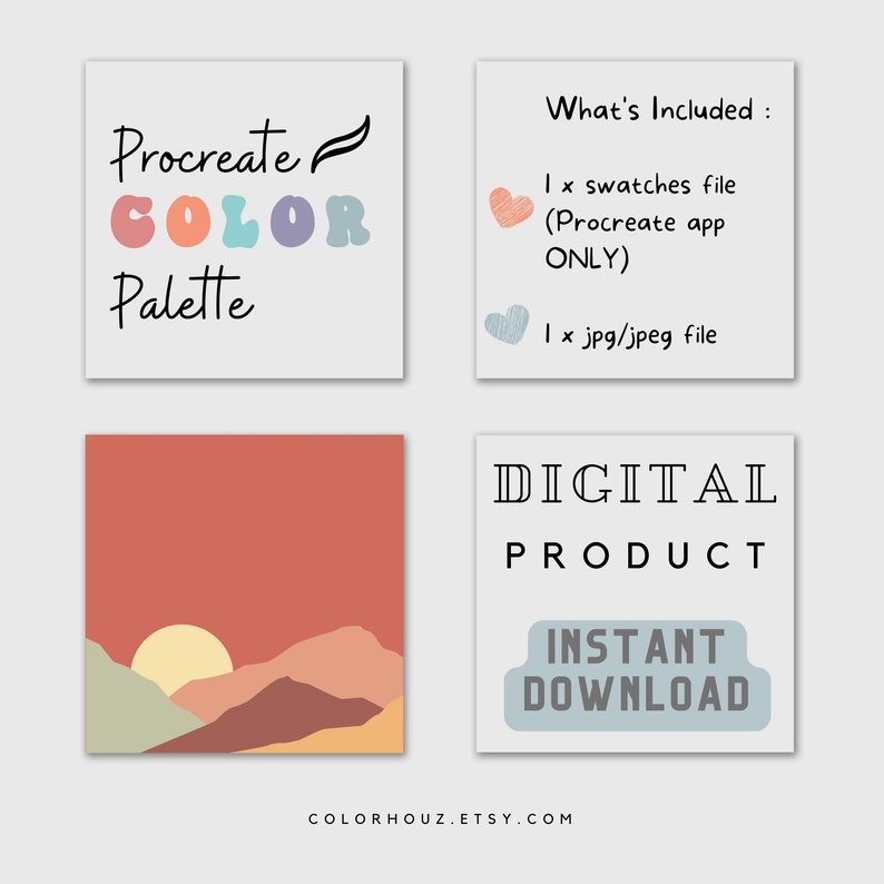 Procreate Pastel Color Palette Procreate Color Swatches Etsy Australia