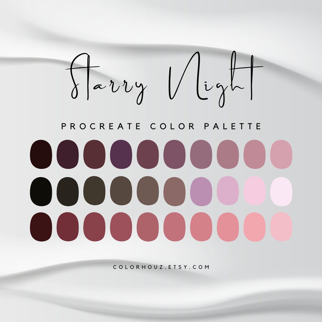 Pastel Pink Digital Planner Color Palette Procreate Color Etsy