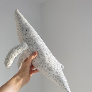Whale baby toy, handmade humpback whale, whale gift, whale plushie, nautical decor, ocean whale, sea creatures toy, underwater creatures