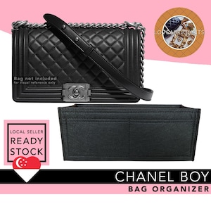 Chanel Boy Flap Bag Organizer-Tasche Einsatztasche Shaper-Tasche Liner | Premium-Filz-Organizer