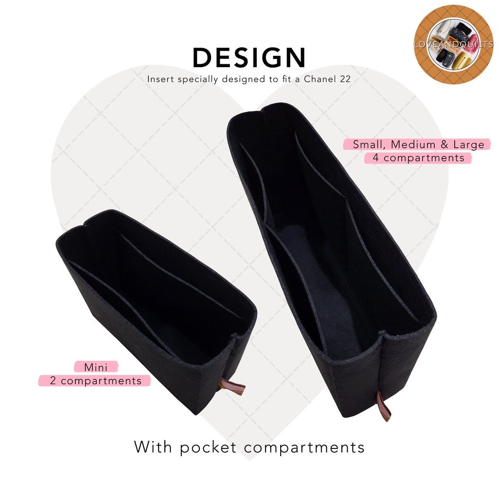 Chanel 22 Bag Organizer Tasche Einsatztasche Shaper Tasche Liner Premium Filz Organizer Etsy