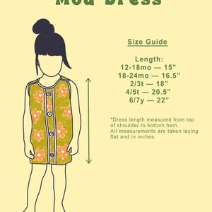 Moonstone Flower Power Mod Dress Two Groovy Retro Birthday Dress Girls Vintage Style Groovy One Dress image 4