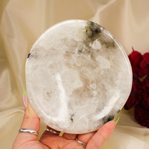 Flashy Rainbow Moonstone Crystal Bowl | Lunar Magic And Emotional Balance | Sacred Catch-Alls for Jewelry & Intention | Crystal Dish