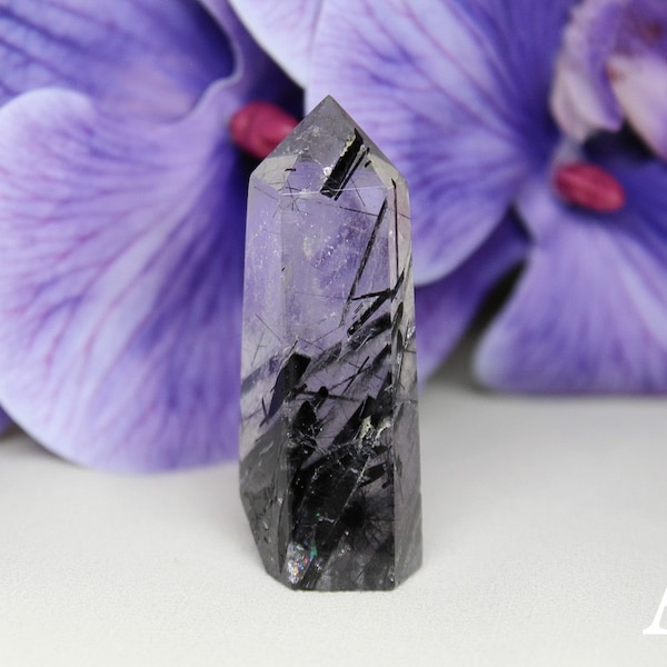 Black Tourmaline In Quartz Towers - You Choose! | Crystal Points | Tourmilated Quartz | Grounding Crystals | High Quality Crystals | Rutile