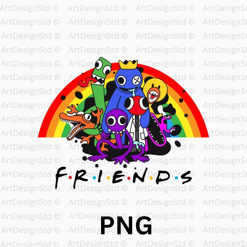 Rainbow Friends Png Rainbow Friends Clipart Rainbow Friends Art - Etsy