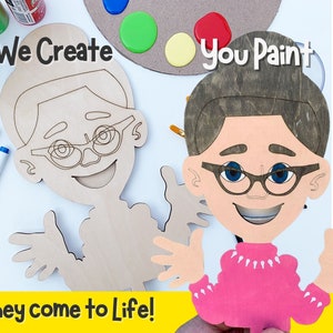 Stick-Et - DIY Puppet On A Stick - Oma - Holzpuppe - Holzpuppe - Puppenspieler Professional - Puppentheater