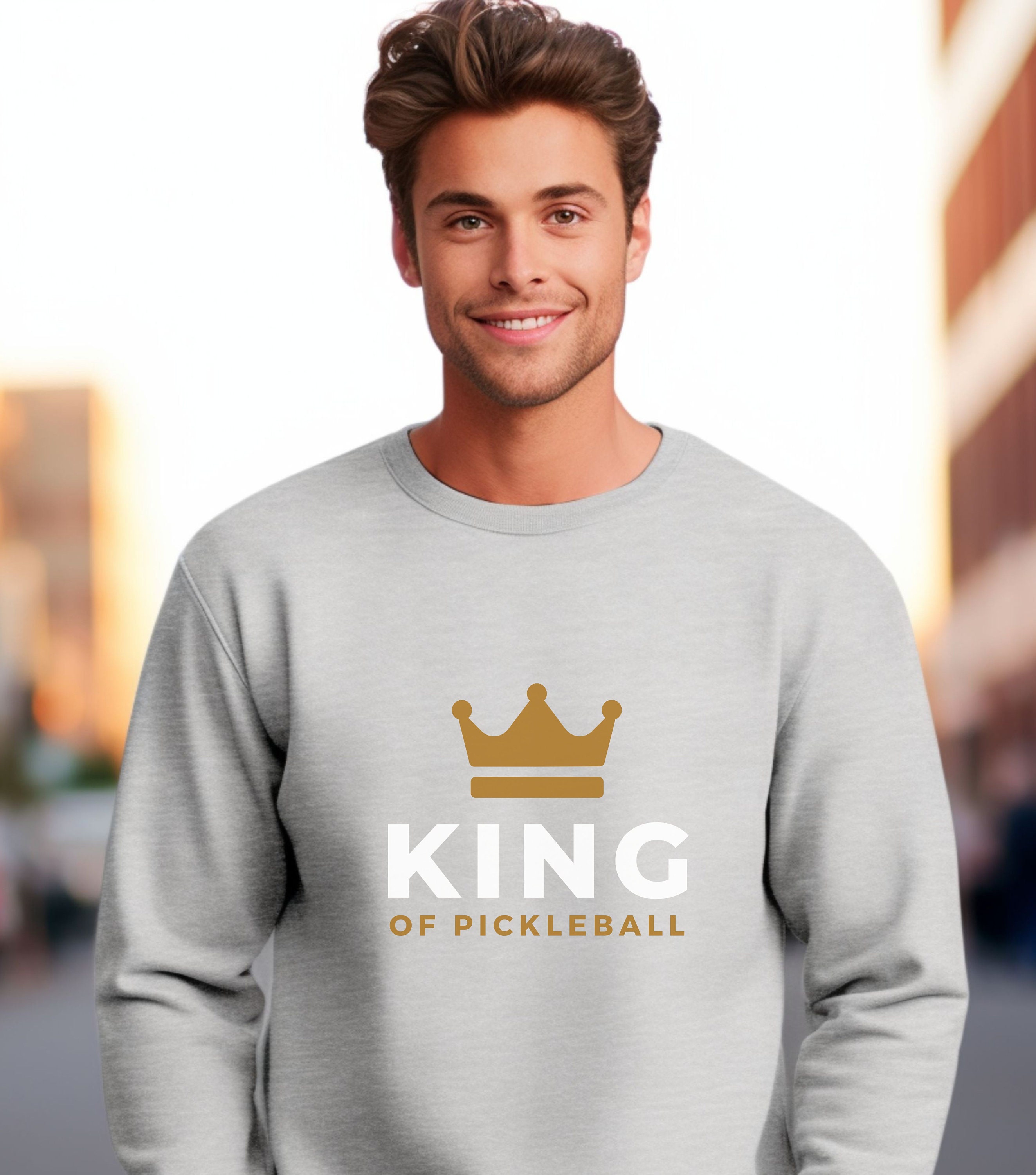 Pickleball Sweater King of Pickleball Player Outfit Funny Pickleball