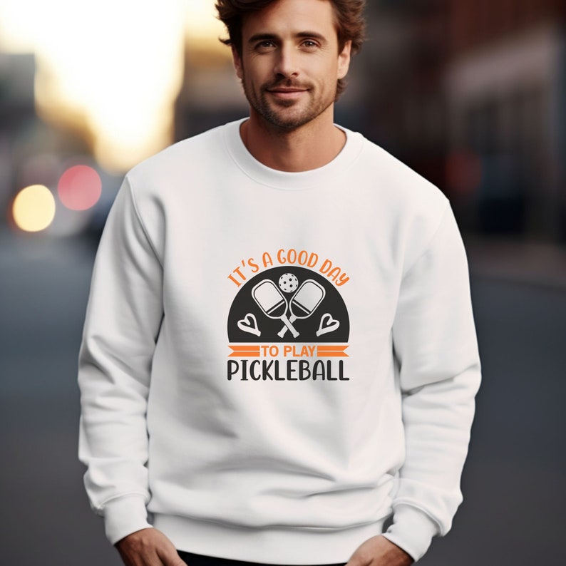 Funny Pickleball Crewneck Longsleeve Pickleball Sweater Moisture