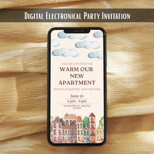 Electronic Housewarming Invitation: Modern New Home Evite (Digital Template)