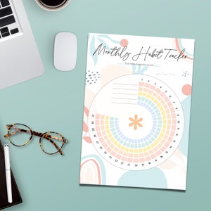 Boho Weekly Planner and Monthly Habit Tracker Printable & Digital ...