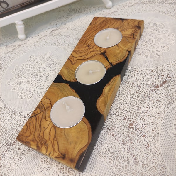 Wood Tealight Holder Etsy