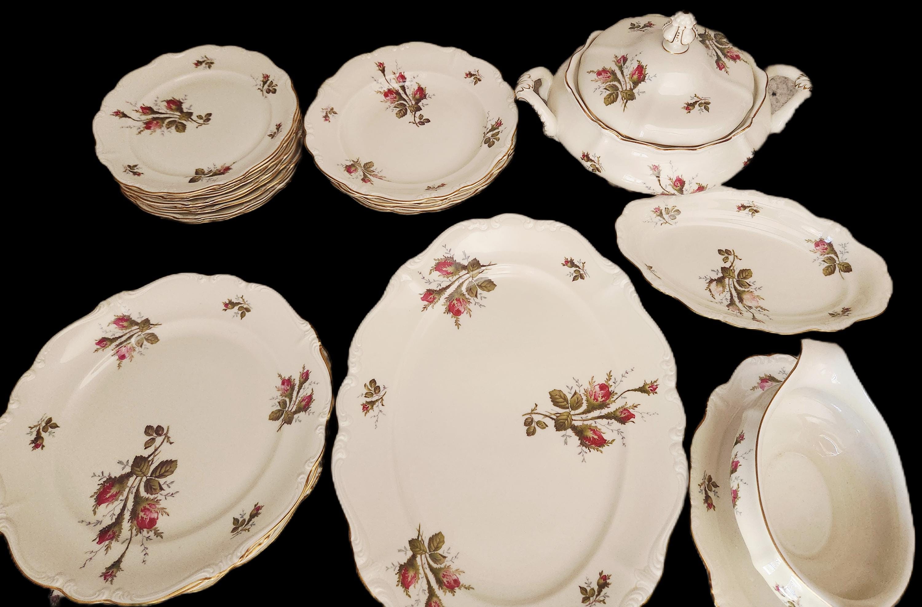 Moss Rose Platters - Etsy