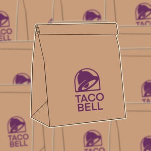 Taco Bell Takeout Bag Sticker