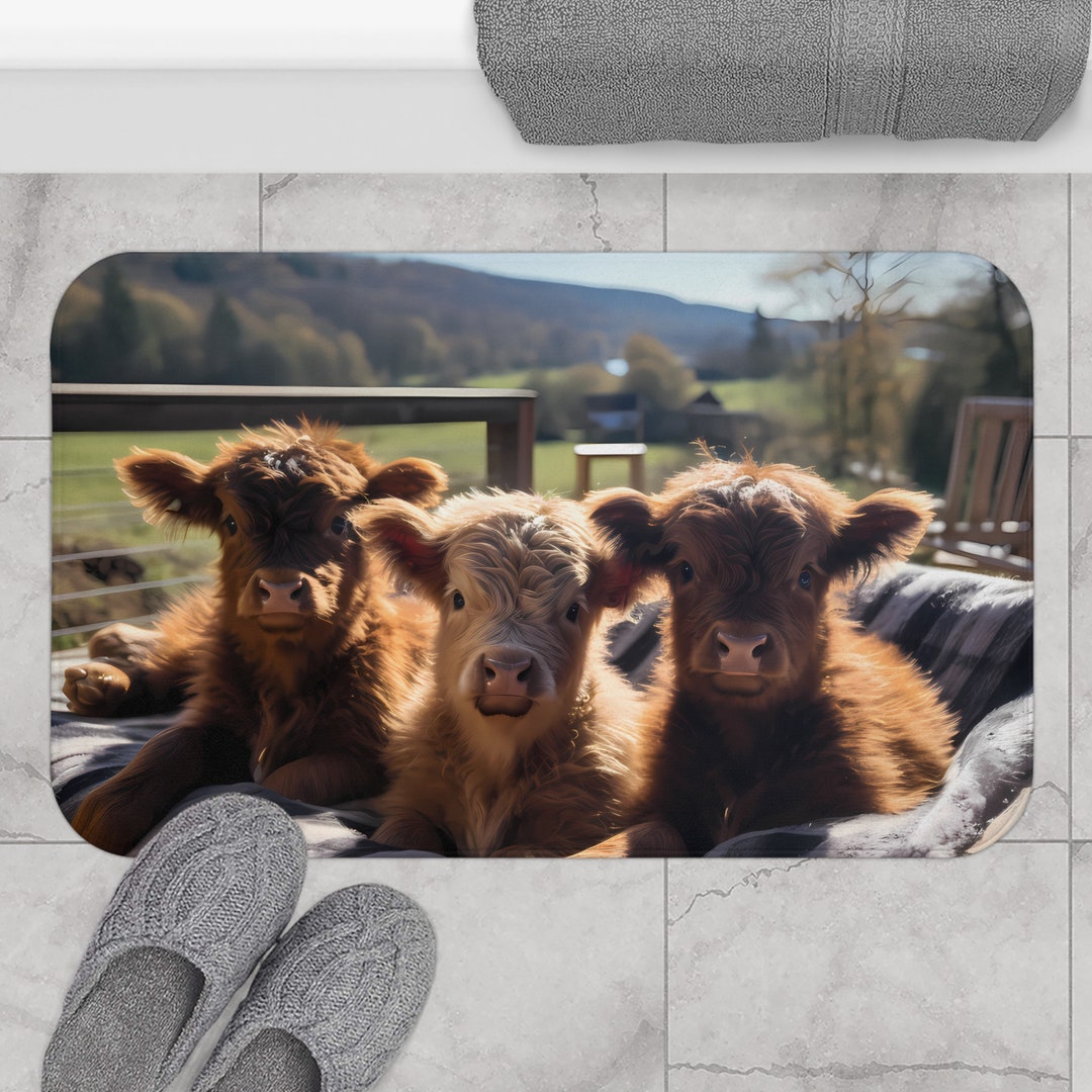Highland Cow Bathroom Decor Hoof Traffic Only, Keep Your Mooves Clean