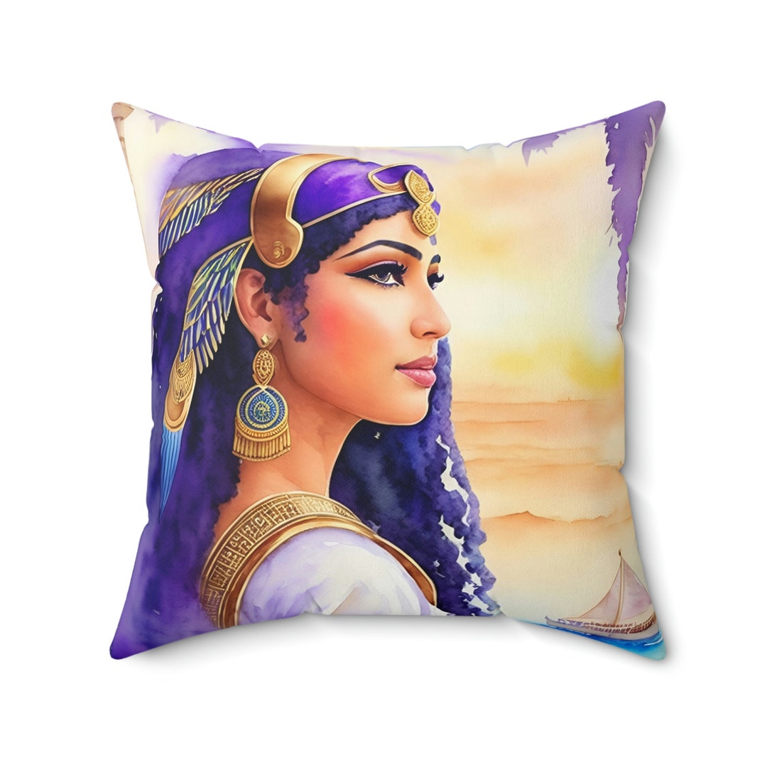 Ancient Egyptian Pillow Luxe Queen Square Pillow Colorful Etsy