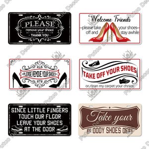 Shoe Removal Signs Metal License Plate Style Tin Plaque Vintage Entryway Decor Funny Please Remove Shoes Wall Sign Home Housewarming