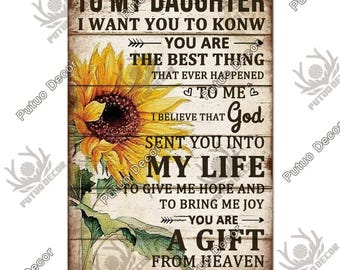 Targa In Metallo Con Girasole, 20,3 X 30,5 Cm, Decorazione Da Parete In Alluminio, Antiriflesso, Con Fori Per Appendere, Per Bar E Casa