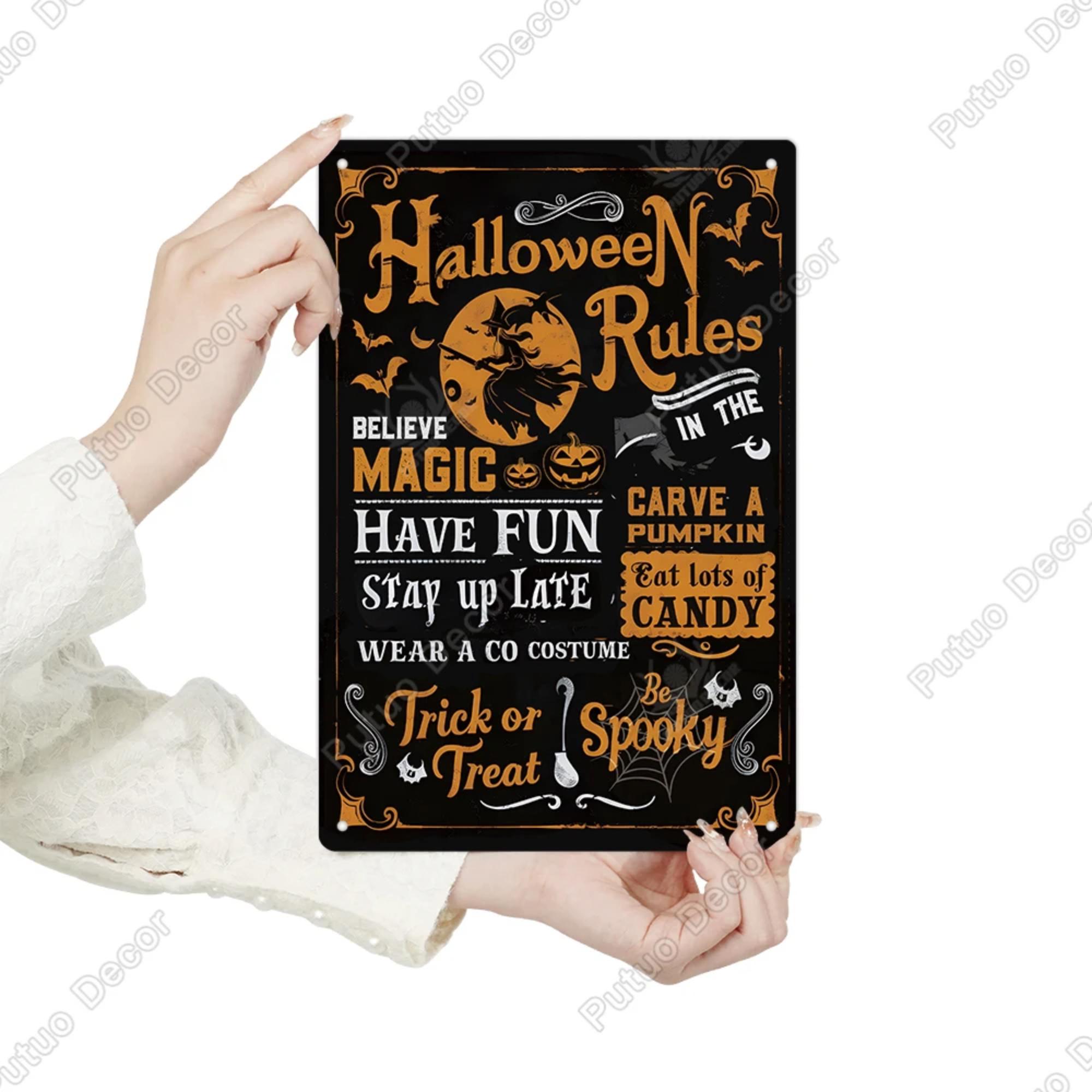 GLOBLELAND Vintage metalen tinnen bord, grappig retro