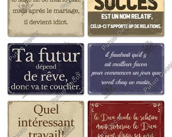 Targa in metallo vintage con scritta French Absinthe Robette (lingua