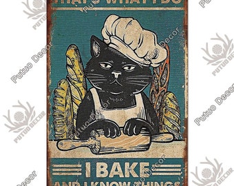 Targa In Metallo Vintage Con Gatto E Scritta 'Today Is A Good Day' – Cartello Decorativo Da Parete 30x20 Cm, Stile Retrò Per Casa E Bar