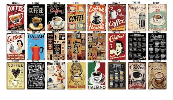 Cartel De Arte Retro Para Decoración De Pared, Para Bar, Café, Club, Cartel De Metal, 8.0 X 12.0 In