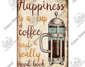 Letrero De Hojalata 'But First Coffee' – Decoración Vintage Divertida Para Cocina, Bar O Café – Regalo Original Para Amantes Del Café (30 X 40 Cm)