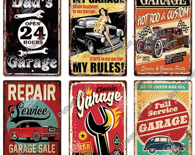 Vintage Style Warning Funny Metal Tin Sign for Garage Decor - Beware of ...