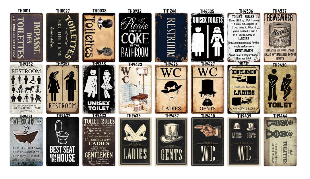 Rusted Style Funny Design Metal-tin Signs. Unique Wall Art Piece ...