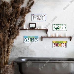 Welt Länder Themed Lizenz Metallplatten Vintage Verrostet Reise Souvenir Souvenir Zinn Plaque Wanddekor Schild Poster Montevideo Warschau