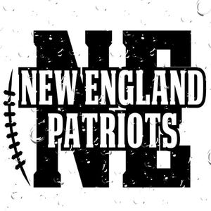 New England Patriots Script Logo Decal – White Vinyl Sticker For Car Window, Laptop, Truck (NFL Football)