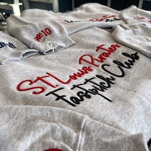 3D Puff Embroidered Name Sweatshirt | Custom Raised Embroidery | Personalized Crewneck Pullover | Unisex Custom Text Gift