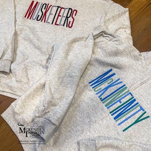 Custom School Spirit Quarter Zip | Embroidered Bold Letters | Unisex Personalized Mascot Sweatshirt | High School & College Apparel