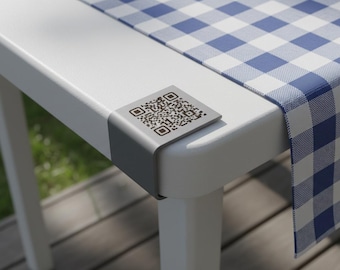 Klips stołowy z kodem QR do stołów LIFETIME | Klips ekspozycyjny dla sprzedawców | Uchwyt na tabliczkę na stół firmowy | Akcesoria do stoiska na targach rzemieślniczych | Logo firmy