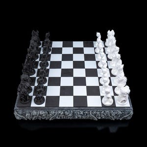 Demonic Halloween Horror Themed Chess Set | Norse | Vikings | Fantasy Game