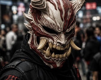 Pusta maska cosplay wykonana ręcznie (PASKI W ZESTAWIE)