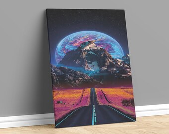 Path Canvas, Colorful Abstract Poster, Mountain Canvas, Way Poster Wall Decor Canvas, Money Print, Office Decor, Framed Canvas, Wall Art